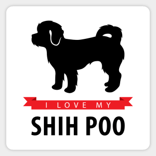 I Love My Shih Poo Sticker